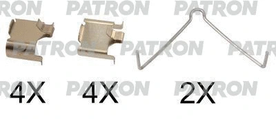 Kit d'accessoires, plaquette de frein à disque PATRON PSRK1002