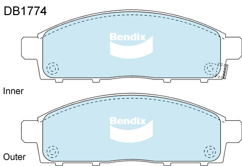Kit de plaquettes de frein, frein à disque BENDIX-SEA DB1774 ULT