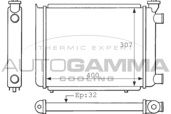 Radiateur, refroidissement du moteur AUTOGAMMA 100840
