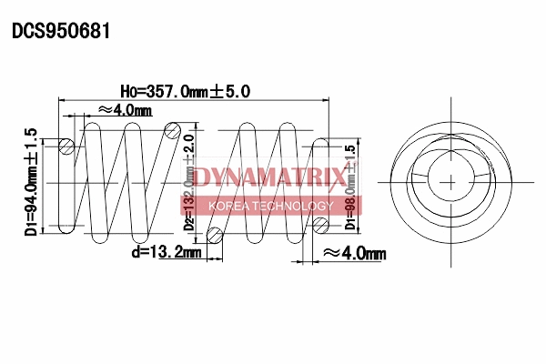 Ressort de suspension DYNAMATRIX DCS950681