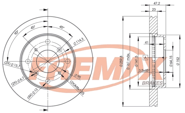 Disque de frein FREMAX BD-2584