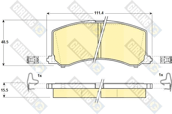 Kit de plaquettes de frein, frein à disque GIRLING 6130919