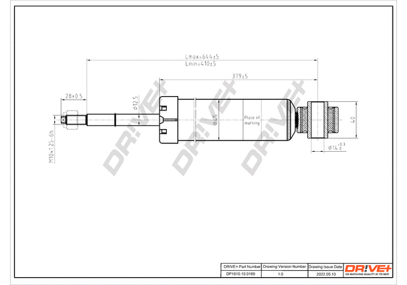 Amortisseur Dr!ve+ DP1610.10.0169