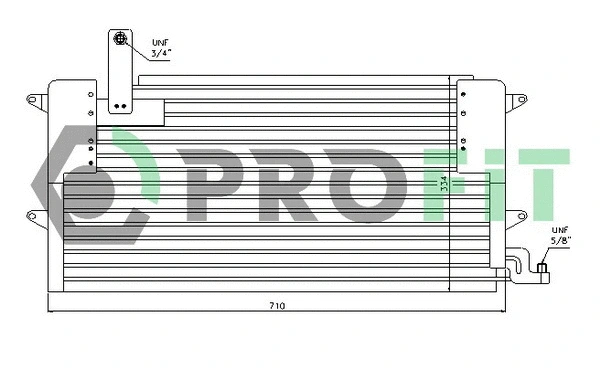 Condenseur, climatisation PROFIT PR 9555C1