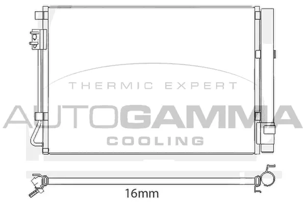 Condenseur, climatisation AUTOGAMMA 107658