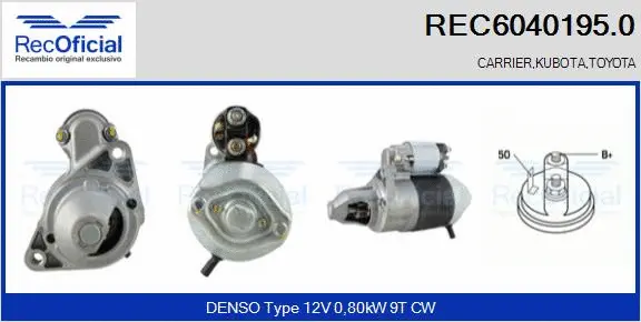 Démarreur RECOFICIAL REC6040195.0