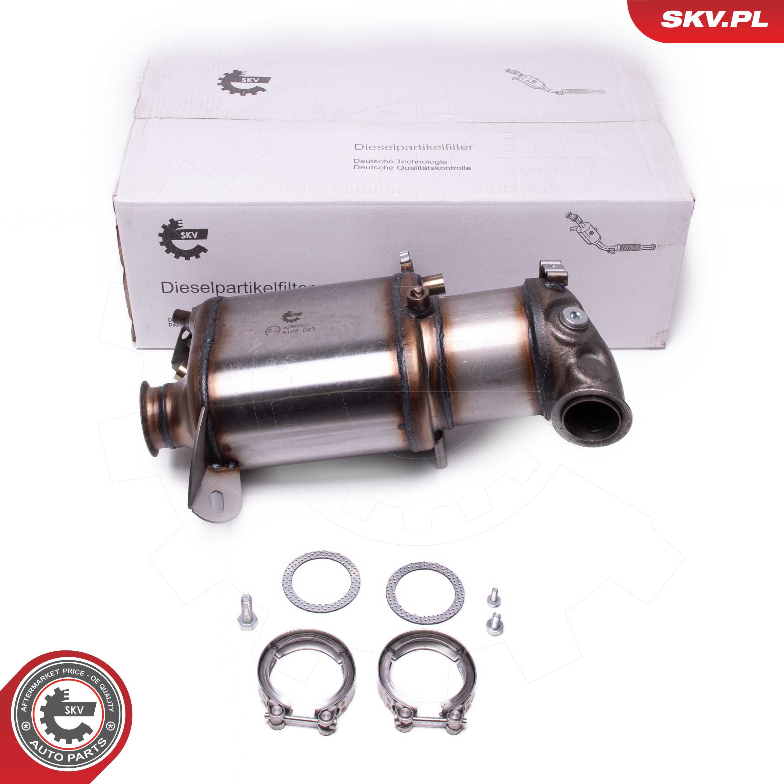 Filtre à particules / à suie, échappement ESEN SKV 62SKV521