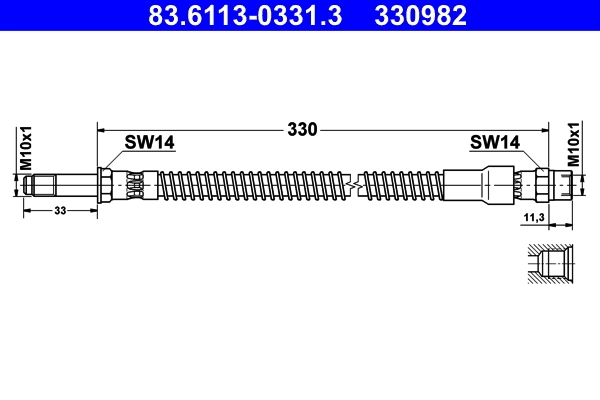 Flexible de frein ATE 83.6113-0331.3