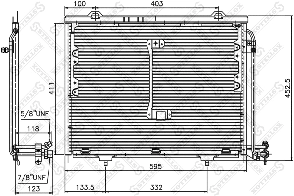 Condenseur, climatisation STELLOX 10-45128-SX