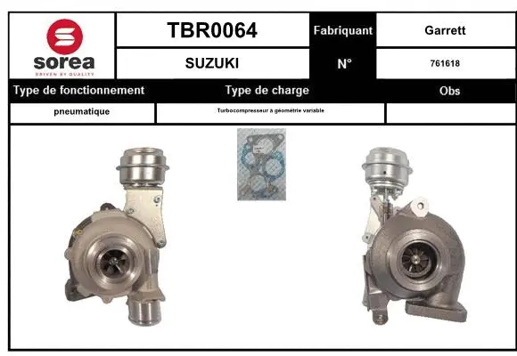Turbocompresseur, suralimentation EAI TBR0064