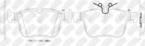Kit de plaquettes de frein, frein à disque NiBK PN0575W
