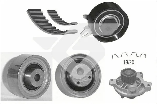 Pompe à eau + kit de courroie crantée HUTCHINSON KH 326WP61
