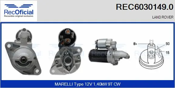 Démarreur RECOFICIAL REC6030149.0