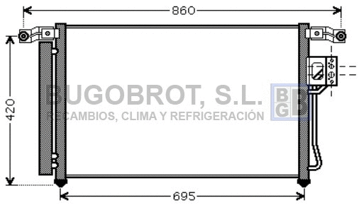 Condenseur, climatisation BUGOBROT 62-HY5175