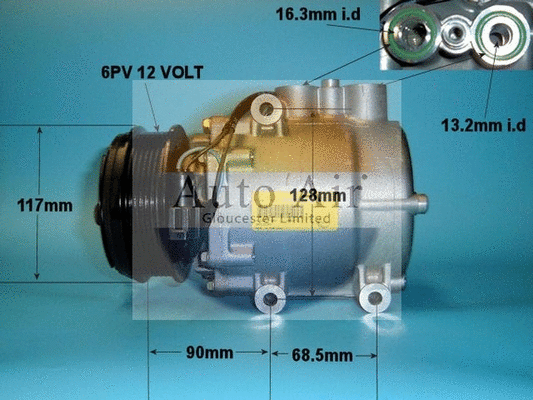 Compresseur, climatisation AUTO AIR GLOUCESTER 14-1029