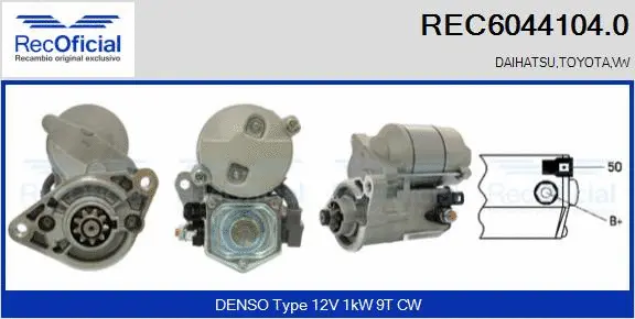 Démarreur RECOFICIAL REC6044104.0