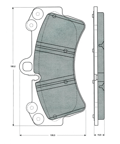 Kit de plaquettes de frein, frein à disque MTR MT497