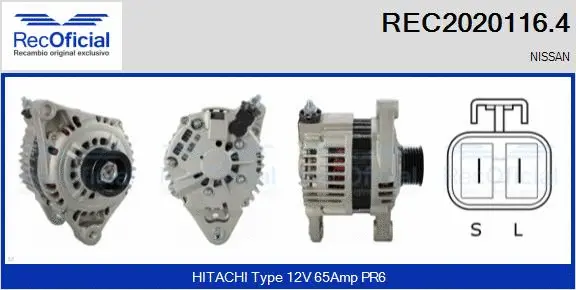 Alternateur RECOFICIAL REC2020116.4