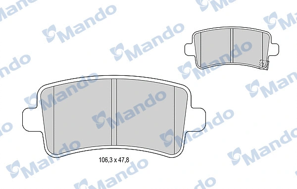 Kit de plaquettes de frein, frein à disque MANDO MBF015258