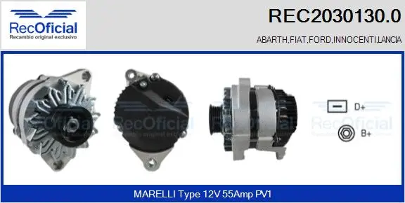 Alternateur RECOFICIAL REC2030130.0