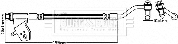 Flexible de frein BORG & BECK BBH8176