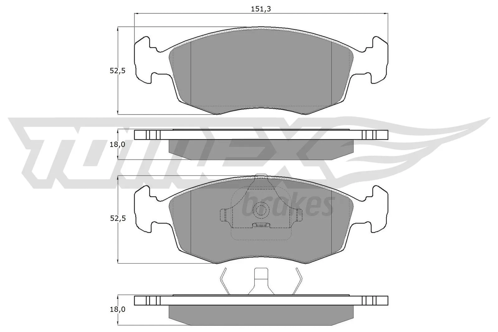 Kit de plaquettes de frein, frein à disque TOMEX Brakes TX 11-32