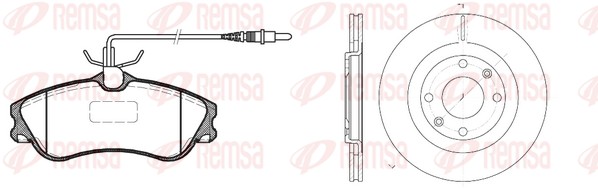 Kit de freins, frein à disques REMSA 8634.00