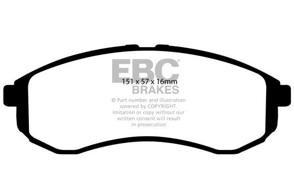 Kit de plaquettes de frein, frein à disque EBC Brakes DP61481