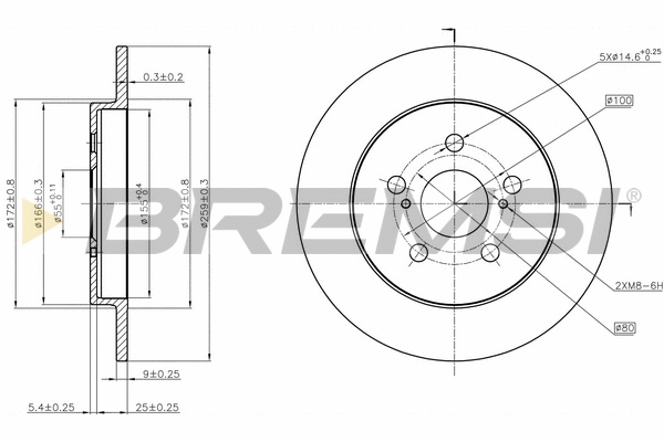 Disque de frein BREMSI CD7875S