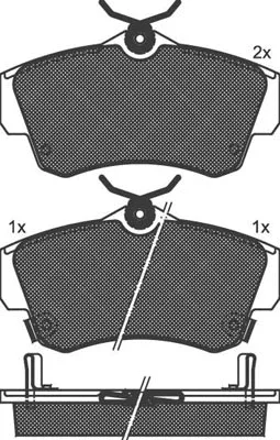 Kit de plaquettes de frein, frein à disque Technika 01388A