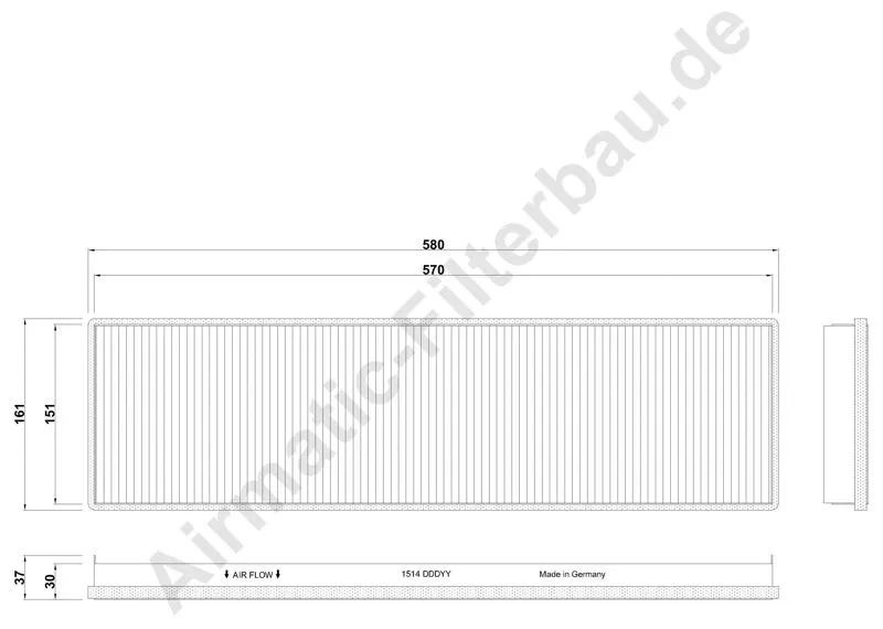 Filtre, air de l'habitacle AIRMATIC Filterbau IF1514