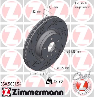 Disque de frein ZIMMERMANN 550.5601.54