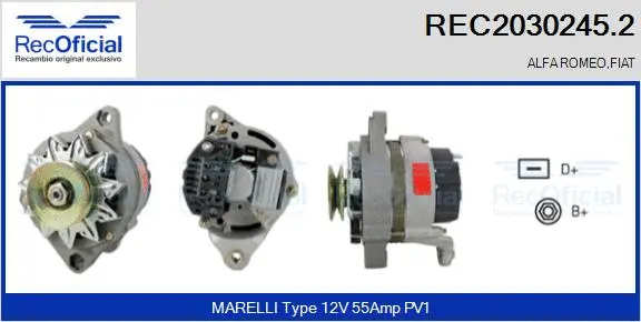 Alternateur RECOFICIAL REC2030245.2