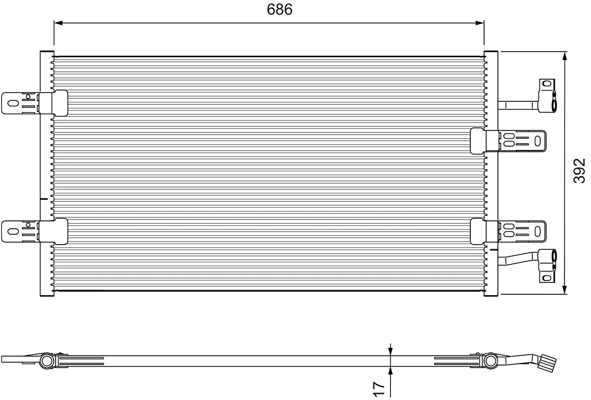Condenseur, climatisation VALEO 814398
