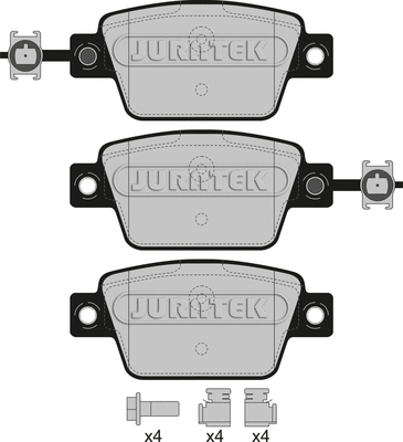 Kit de plaquettes de frein, frein à disque JURATEK JCP8068