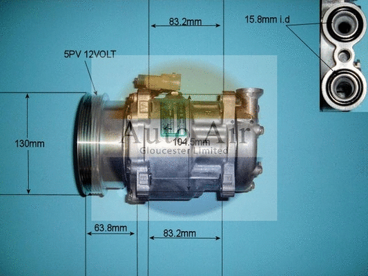 Compresseur, climatisation AUTO AIR GLOUCESTER 14-1855