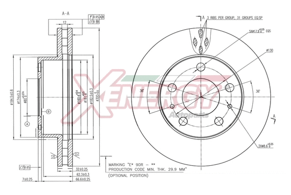 Disque de frein AP XENERGY X602902