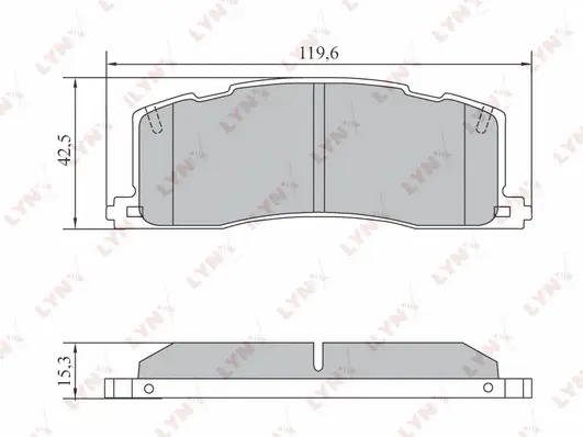 Kit de plaquettes de frein, frein à disque LYNXAUTO BD-7578