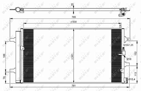 Condenseur, climatisation NRF 350069