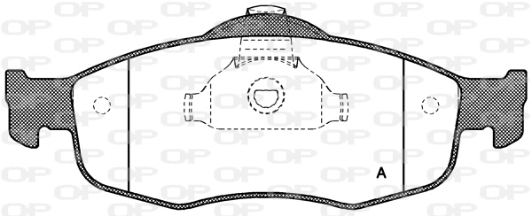 Kit de plaquettes de frein, frein à disque OPEN PARTS BPA0432.00