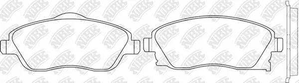 Kit de plaquettes de frein, frein à disque NiBK PN0361