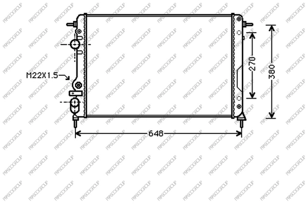 Radiateur, refroidissement du moteur PRASCO RN026R005