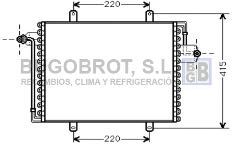 Condenseur, climatisation BUGOBROT 62-RT5195