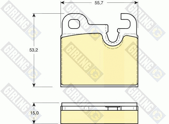 Kit de plaquettes de frein, frein à disque GIRLING 6102592
