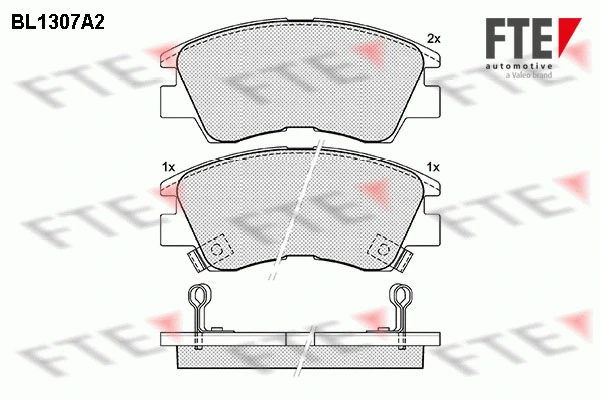 Kit de plaquettes de frein, frein à disque FTE 9010099
