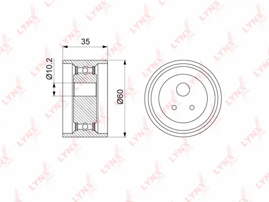 Poulie de tension, courroie crantée LYNXAUTO PB-1041
