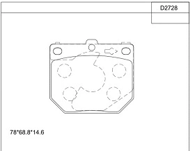 Kit de plaquettes de frein, frein à disque ASIMCO KD2728