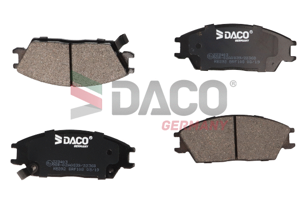 Kit de plaquettes de frein, frein à disque DACO Germany 323403