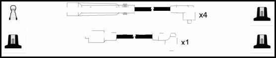 Kit de câbles d'allumage LEMARK HOES786