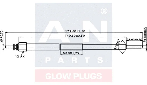 Bougie de préchauffage A-N PARTS A-N180031